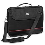 Pedea - Laptoptasche Trendline Notebook-Tasche bis 20,1 Zoll (51cm) I Notebook Umhängetasche mit Schultergurt - Umhängetasche mit Laptoptach - Notebooktasche für Damen & Herren, schwarz