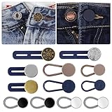 12 Stück Hosenknopf Verlängerung Knopfverlängerung für Hosen, Kragenmanschetten Verlängerung Extender Knopf Set, Hosenbunderweiterung für Damen Herren für Jeans Jeansrock Umstandshose