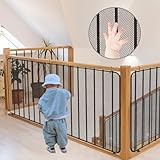 300x90cm Kinder Treppen Sicherheitsnetz, Baby schutznetz, Kindergeländer Treppe Balkonschutz, Haushalt Rausfallschutz Netz, Langlebiges Sicherheitsseilnetz ohne Bohren für Kinder Baby Haustiere