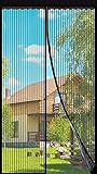 Fliegengitter Tür Insektenschutz Magnet Vorhang Fliegenvorhang Moskitonetz für Balkontür Wohnzimmer, Klebmontage ohne Bohren（Schwarz） (100*210)