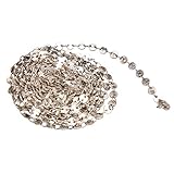 Alpenflüstern Dirndl-Miederkette Linda 150 cm - dekorative Trachtenkette fürs Mieder, Trachtenkette für Anhänger, Damen-Trachtenschmuck, Dirndlkette antik-silber-farben DCH043