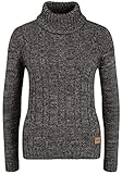 OXMO Philipa Damen Rollkragenpullover Pullover mit Rollkragen, Größe:L, Farbe:Black (799000)