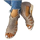 Fulidngzg Sandaletten Damen mit Absatz Silber Gold Elegant Sommer Riemchensandalen High Heels Schuhe Sommerschuhe Peeptoe Sandalen