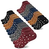 Mowenti Socken Damen 39-42 Sneaker Kurze Baumwollsocken Sportsocken 10 paar Streifen Punkten-8202