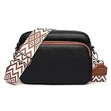 TIAASTAP Damen Handy Umhängetasche Echtes Leder Crossbody Bag Damen Handytasche zum Umhängen, Umhängetasche Damen Klein Moderne Taschen mit Breitem Schultergurt u 3 fächern