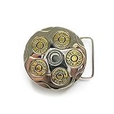 eeddoo® Gürtelschnalle - Patronen Spinner - Bullets - drehbar - Buckle (Buckle für Wechselgürtel für Damen und Herren | Belt Frauen Männer Oldschool Rockabilly Metall Gothic Wave Rock Biker Western)