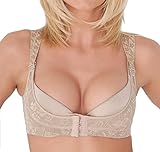 Boolavard Dirndl BH Xtreme Push Up Büstenhalter Mieder ohne Silikon Geradehalter Bra Oktoberfest (S, Beige)