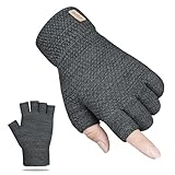 SUTIYO Fingerlose Handschuhe Strick Warme Winterhandschuhe für Herren Damen Arbeits Autofahren Radfahren