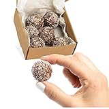 Vitalityballs - 6x Natürliche Energy Balls 'Strawberry Coconut' ohne zusätzlichem Zucker 100 % Vegan & Glutenfrei - Energiekugeln Power Snacks mit Datteln der ideale Sportler-Snack fruchtig exotisch