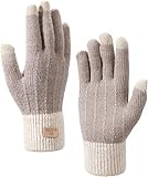 Homealexa Winterhandschuhe Touchscreen Handschuhe Strick Fingerhandschuhe Sport Warm und Winddicht Winterhandschuhe für Skifahren Radfahren und SMS Geeinget für Damen und Herren